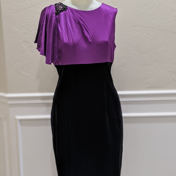 David Meister Dresses & Skirts - David  Meister purple  black dress